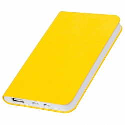 Универсальный аккумулятор "Softi" (4000mAh),желтый, 7,5х12,1х1,1см, искусственная кожа,пласт