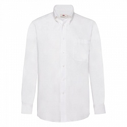 Рубашка "Long Sleeve Oxford Shirt", белый_M, 70% х/б, 30% п/э, 130 г/м2