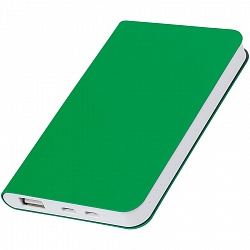 Универсальный аккумулятор "Silki" (4000mAh),зеленый, 7,5х12,1х1,1см, искусственная кожа,плас