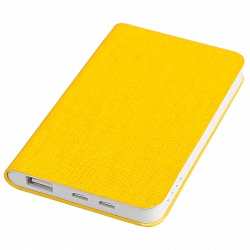 Универсальный аккумулятор "Provence" (4000mAh),желтый, 7,5х12,1х1,1см, искусственная кожа,пл