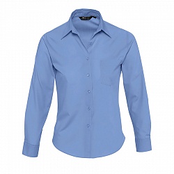Рубашка"Executive", васильковый_M, 65% полиэстер, 35% хлопок, 105г/м2